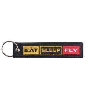 Eat Sleep Fly Flight Attendant Crew Luggage Suitcase Travel Bag Tag Keychain
